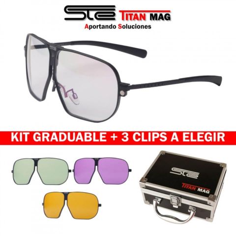 KIT GAFAS STE TITAN MAG GRADUABLE 3 CLIPS