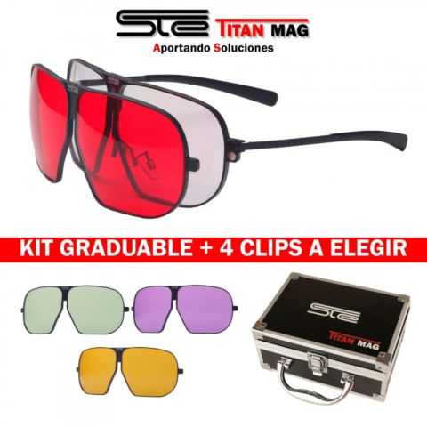 KIT GAFAS STE TITAN MAG GRADUABLE 4 CLIPS