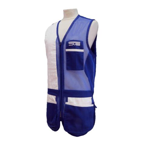 CHALECO STE AZUL ROYAL / PIEL BLANCA